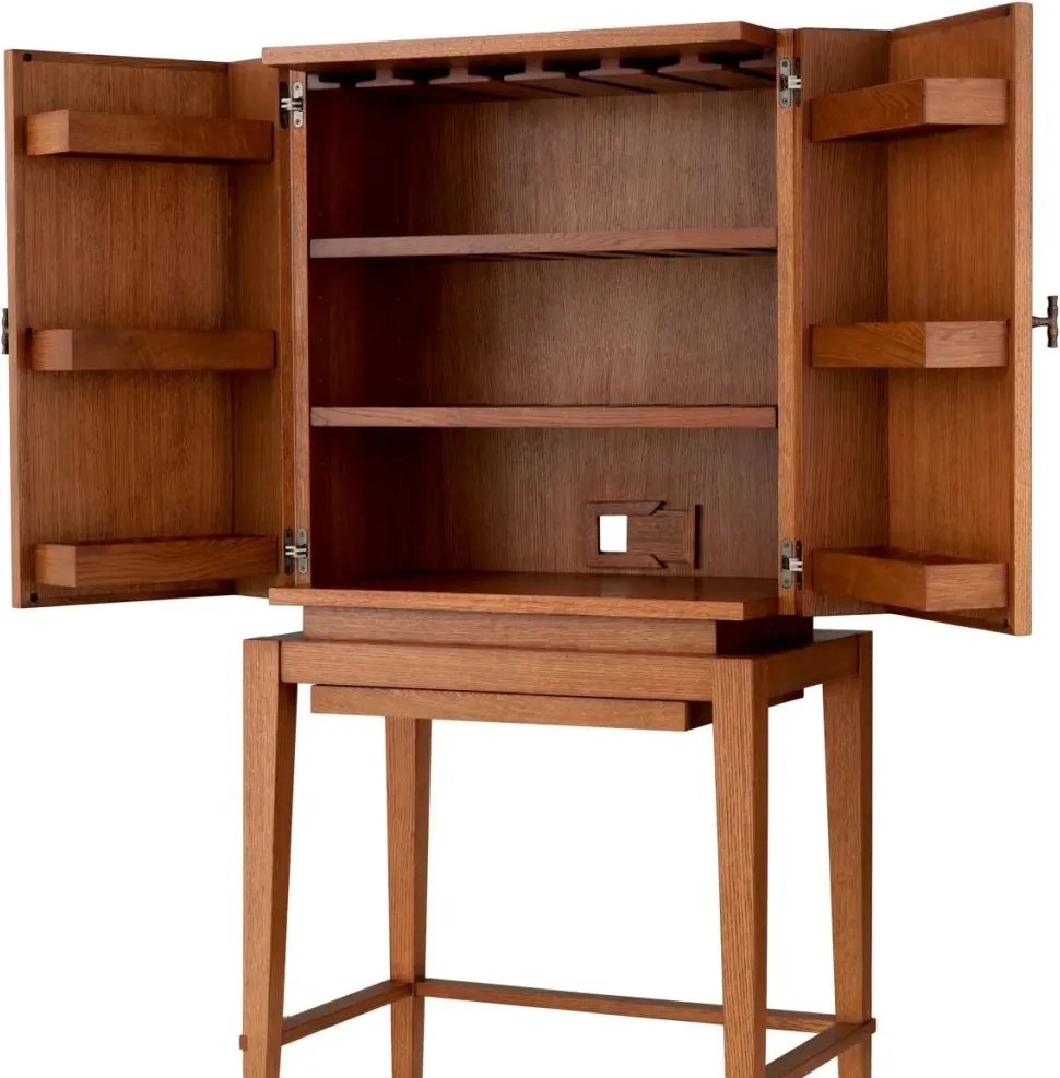 Dulap de Bar Design LUX, Lemn, Rattan, Borchard