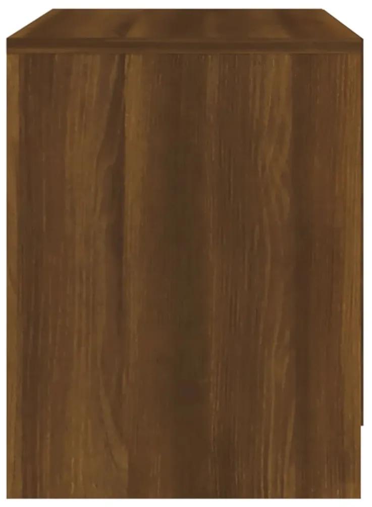 Noptiera, stejar maro, 45x34,5x44,5 cm, PAL 1, Stejar brun