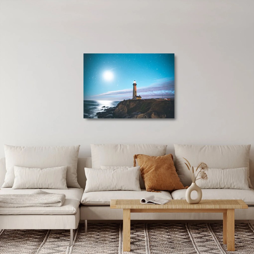 Tablou pe sticlă cu far (70x50 cm)