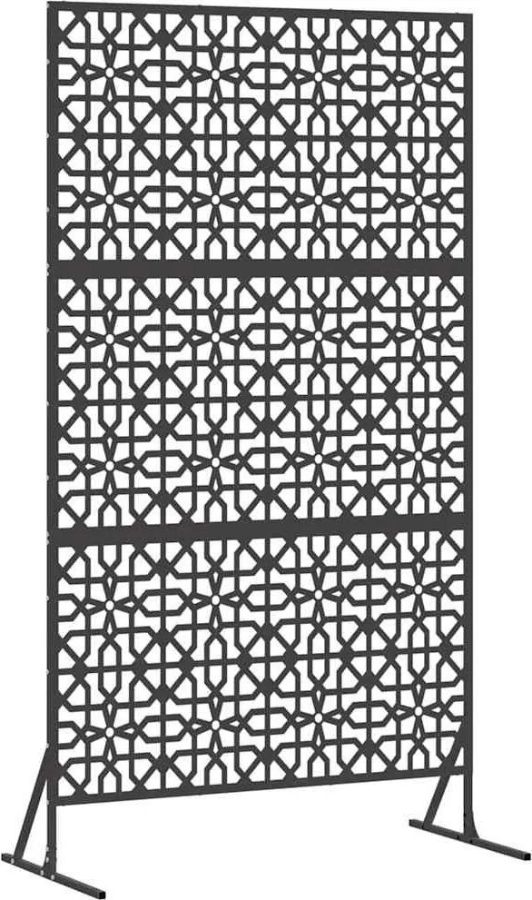 vidaXL Ecran de intimitate Negru 100 x 50 x 180 cm Oțel