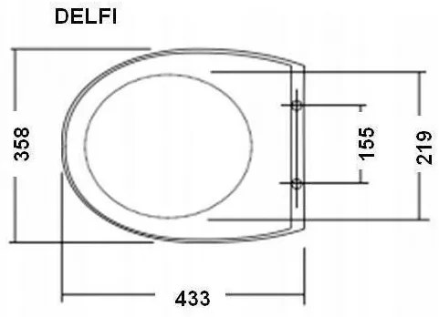 Capac WC Cersanit, Delfi, slim, duroplast cu Soft-Close si Easy Off