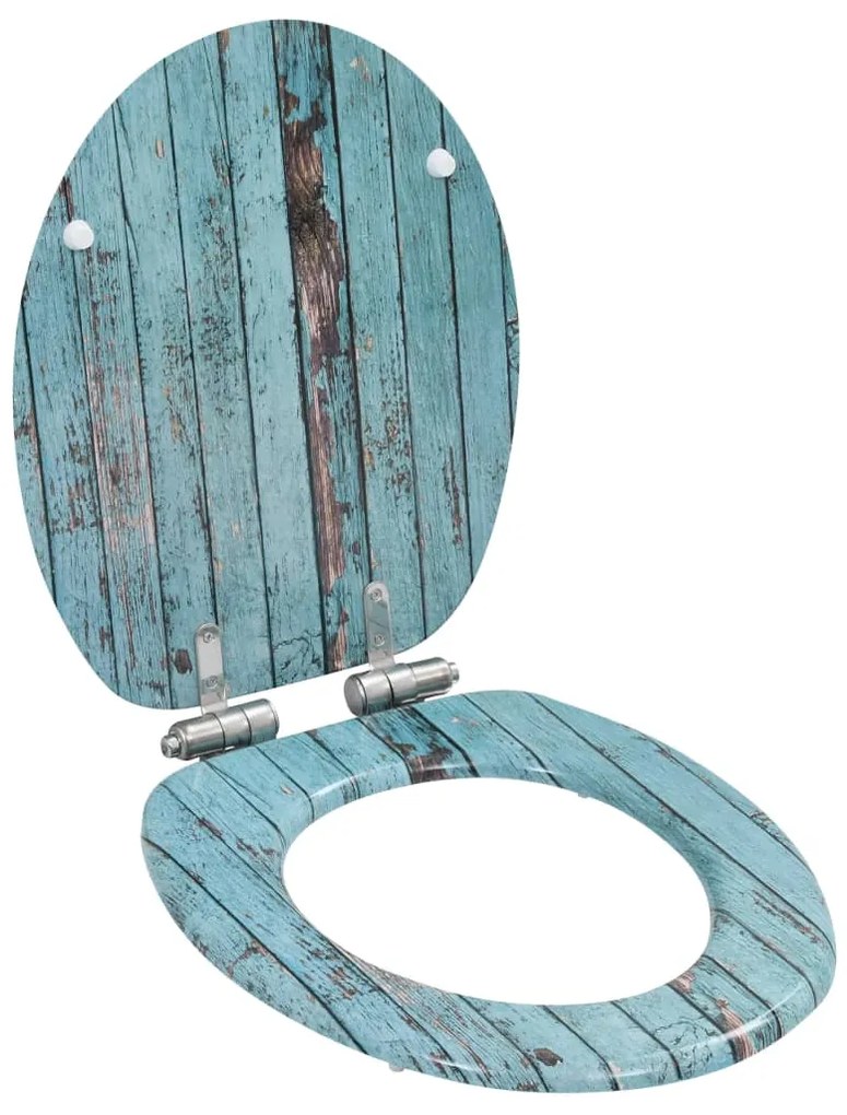 vidaXL Capac WC cu închidere silențioasă, MDF, design lemn vechi
