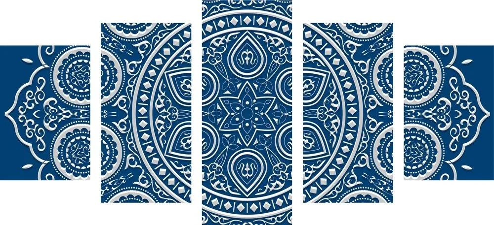 Tablou 5-piese Mandala etnică fină