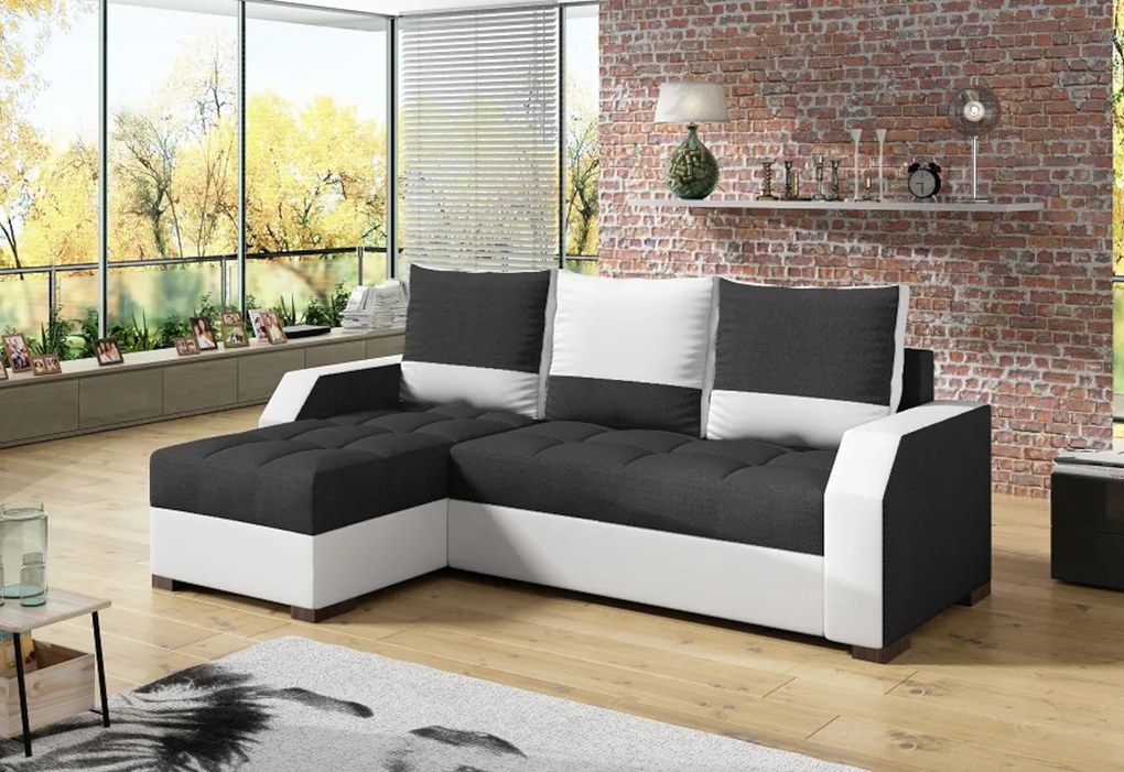 Supermobel Coltar ARIS, 250x90x150, sawana14/soft017white, dreapta