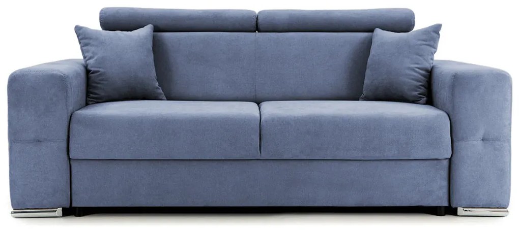 Canapea Fixă 2 locuri BELLAGIO, cu tetiere reglabile, 205x100x100 cm, Albastru-Inchis-Enjoy