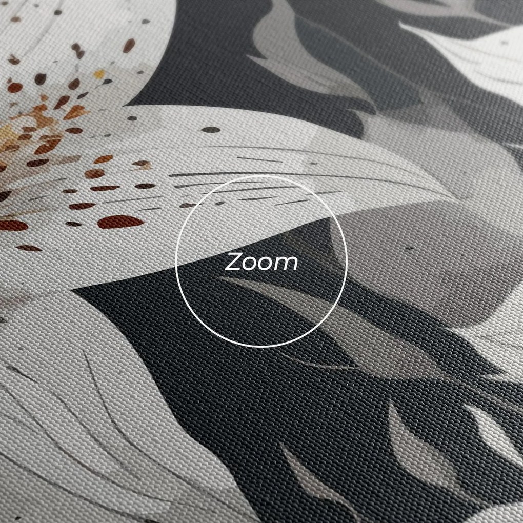 Tablou Canvas, 20x30cm, Dormitor si Living, Flori, Crini, White Grey Lily