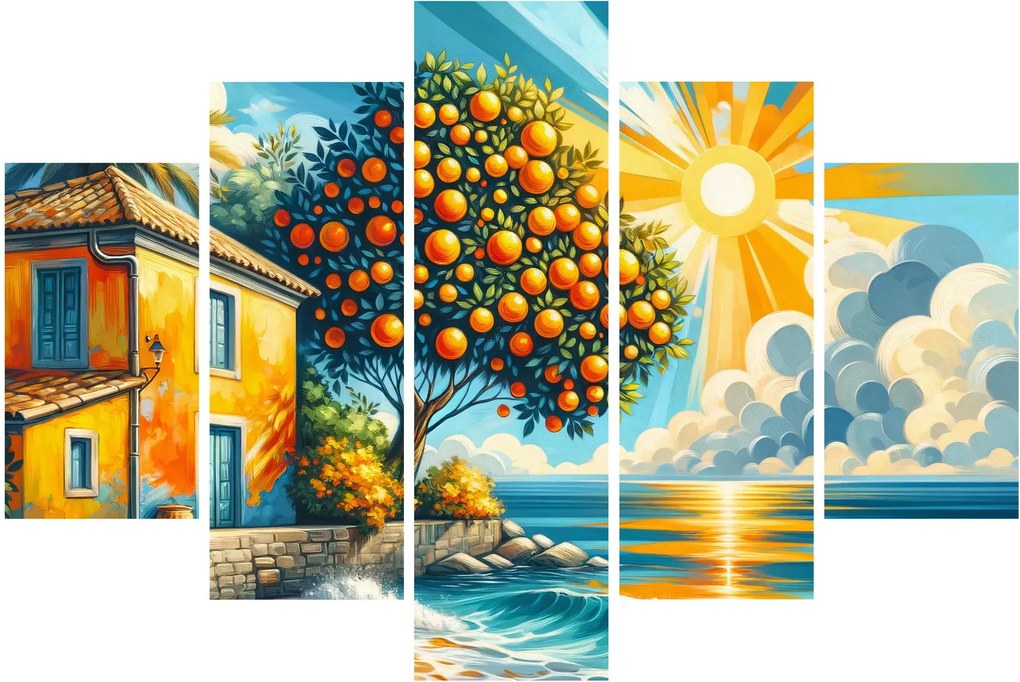 Tablou - Casă cu portocale I. (150x105 cm)