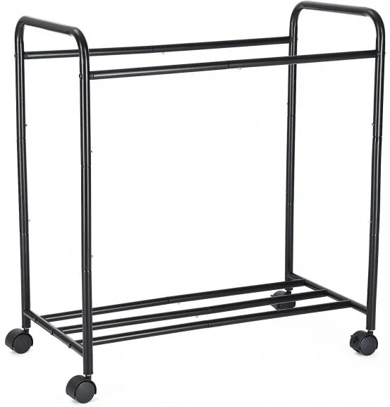 Cos De Rufe Cu Roti, Negru, 77 x 41 x 81.5 cm