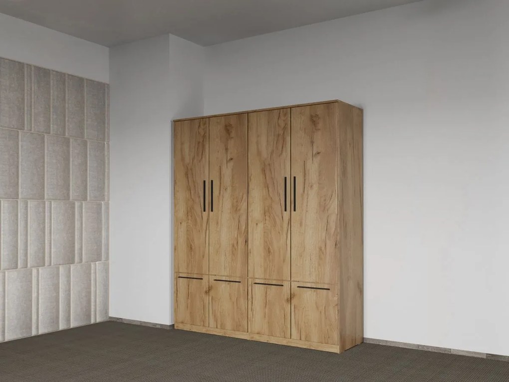 Set mobila dormitor 4 piese Stejar Levi C06