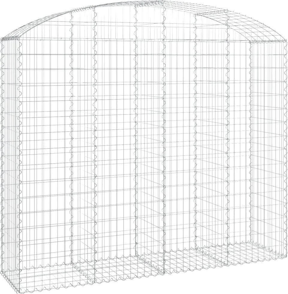 vidaXL Coș gabion arcuit, 200x50x160/180 cm, fier galvanizat