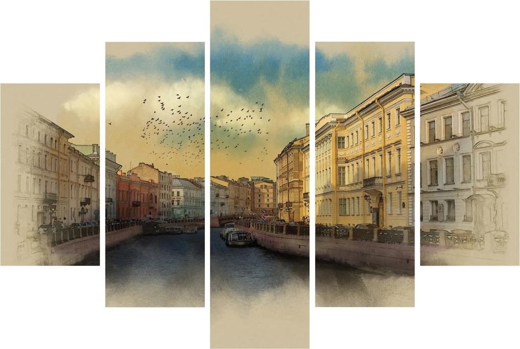 Tablou - Râul Moyka, Sankt Petersburg, Rusia (150x105 cm)