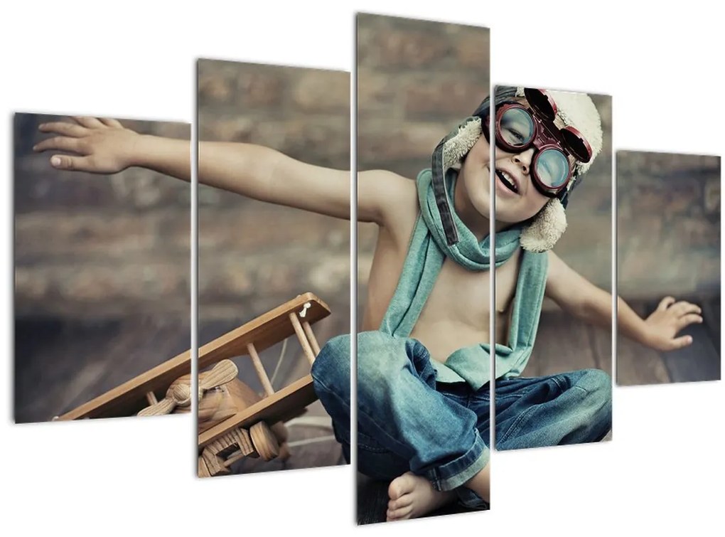 Tablou - Tânăr aviator (150x105 cm)