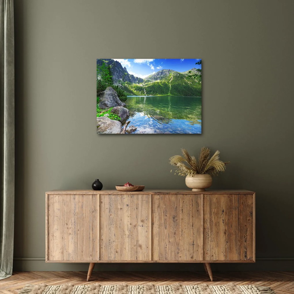 Tablou cu lac în munții Tatra (70x50 cm)