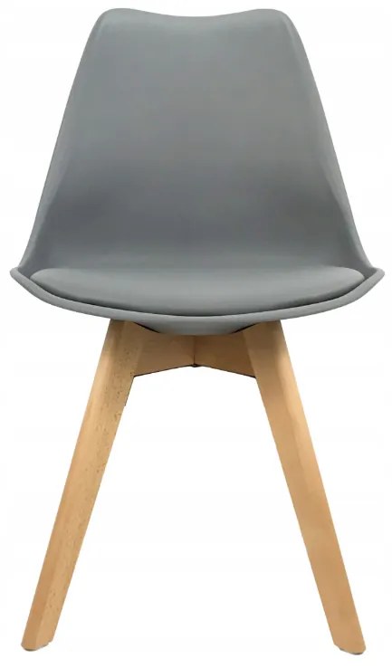 Scaune de sufragerie 4buc gri închis, stil scandinav Basic