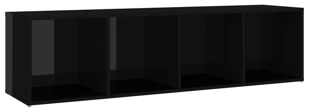 Set de dulapuri TV, 3 buc., negru extralucios, PAL 1, negru foarte lucios