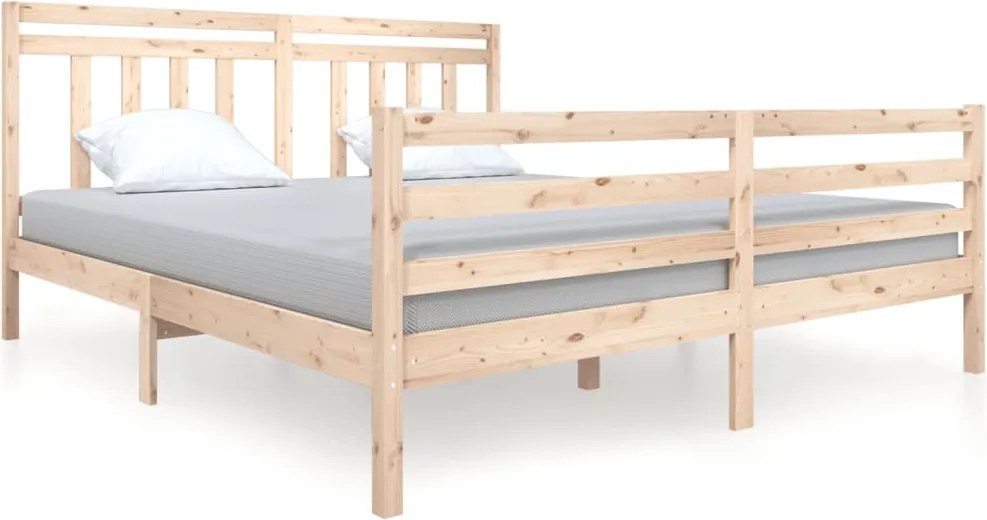 vidaXL Cadru de pat, Super King, 180x200 cm, lemn masiv