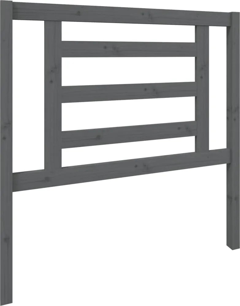 vidaXL Tăblie de pat, gri, 96x4x100 cm, lemn masiv de pin