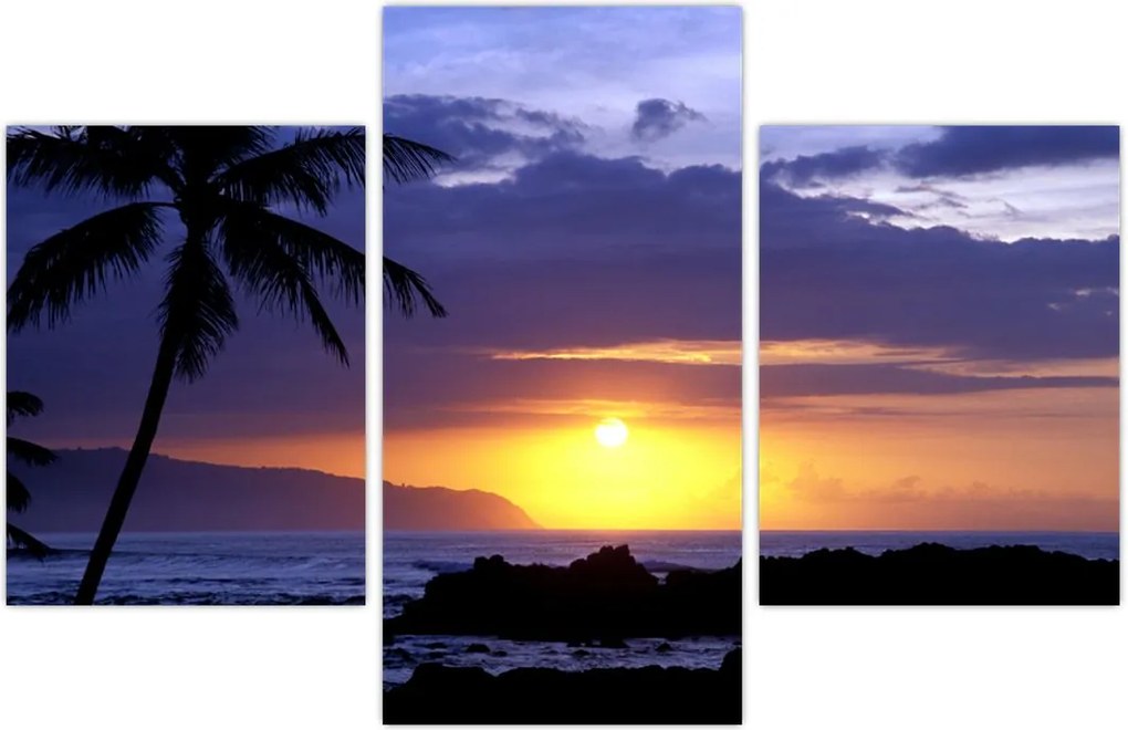 Tablou cu apus de soare deasupra mării (90x60 cm)