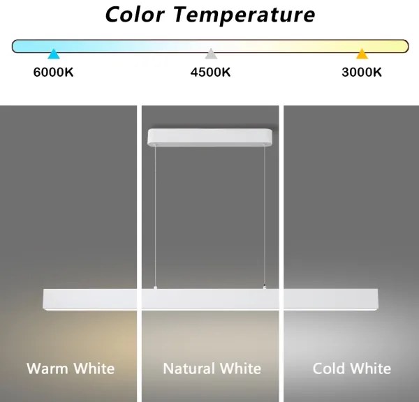 Brilagi - LED lustră dimabilă SLEEKLINE SMART LED/40W/230V Wi-Fi Tuya alb + telecomandă