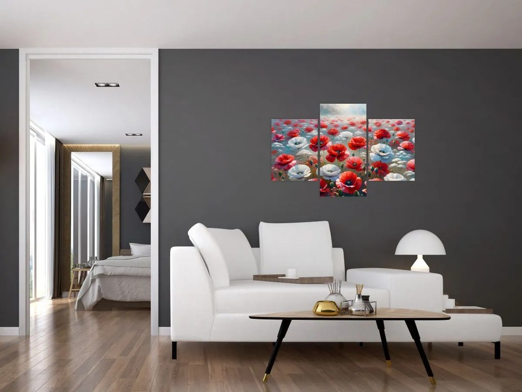 Tablou - Câmp de maci (90x60 cm)