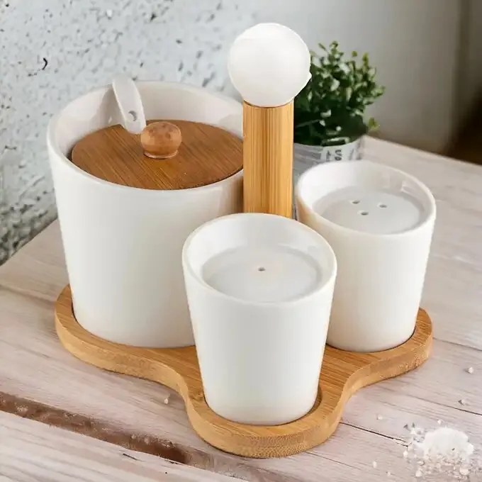 Set de condimente Florina Adria, alb