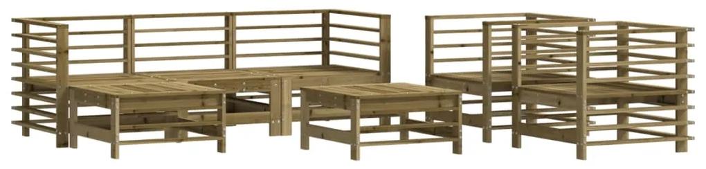 3186269 vidaXL Set mobilier de grădină, 7 piese, lemn de pin tratat