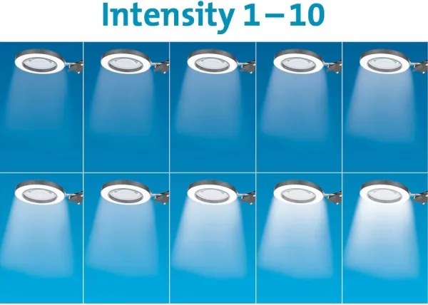 Lampă LED dimabilă de masă cu lupă Extol LED/8W/5V 2900/4500/7500K negru