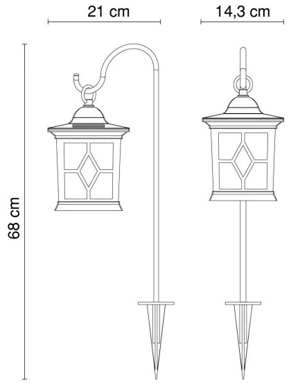 Globo 33272 - Lampă solară LED, 0,06 W, IP44