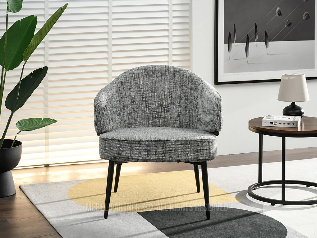 Fotoliu Alfredo (gri + negru). Promo -15%. 1109868