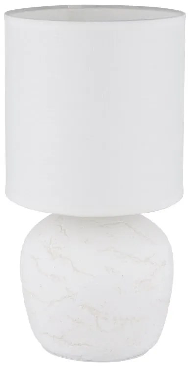 Veioza de masa ceramica alba textil alb MARBLE