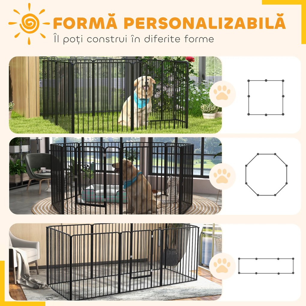 Pawhut tarc Joaca pentru Caini – 6 Panouri Rezistente | Aosom Romania