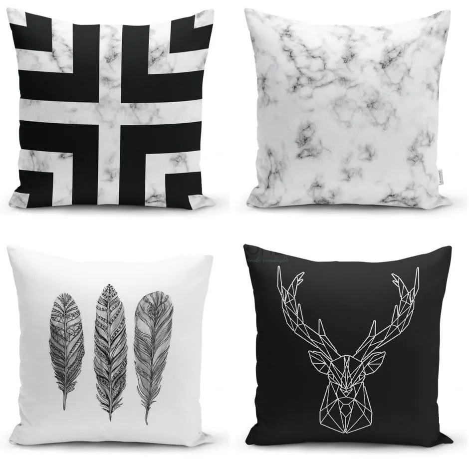 Set 4 fețe de pernă Minimalist Cushion Covers Faria, 45 x 45 cm