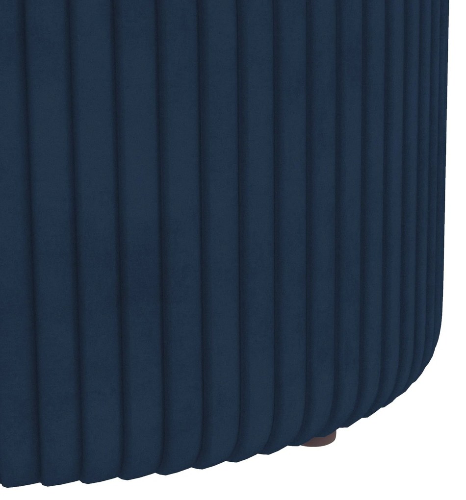 HOMCOM Puf scaun-taburet pentru picioare cu depozitare interioară din catifea 36 x 36 x 44 cm pentru sufragerie dormitor bleu | Aosom Romania