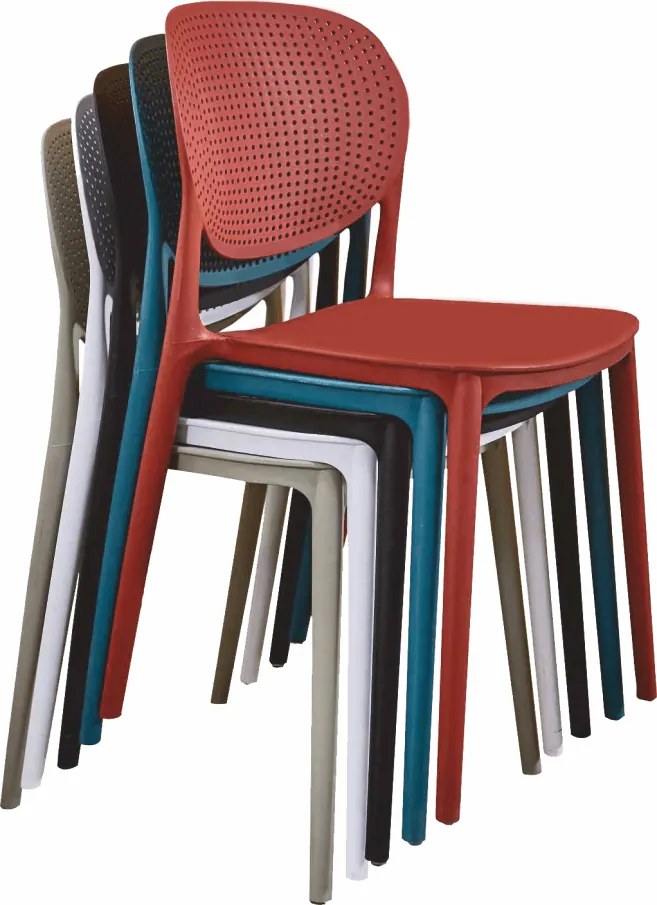 Scaun stivuibil, galben, FEDRA NEW