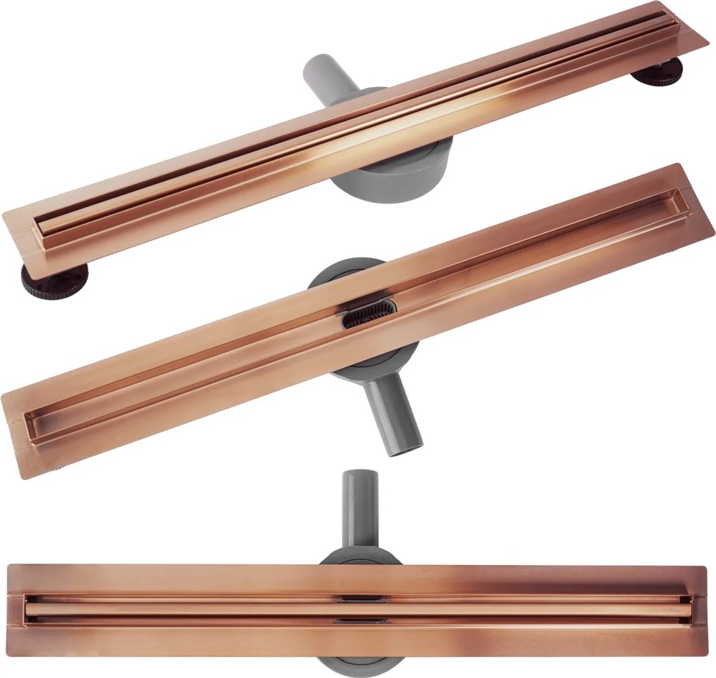 Rigola dus REA Neox Slim pro Brushed Copper 70