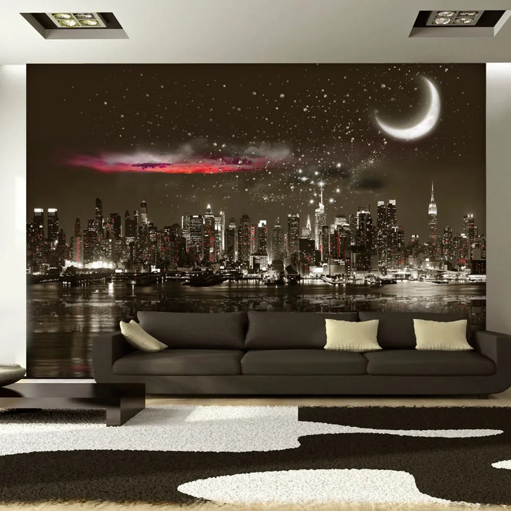 Fototapet Bimago - Starry Night Over NY + Adeziv gratuit 300x210 cm