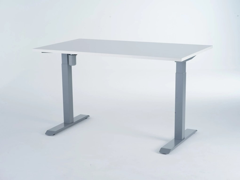 Viva New Generation 2.0, Birou reglabil electric, un singur motor - Premium - 1600x800x25 - Alb Premium - Gri