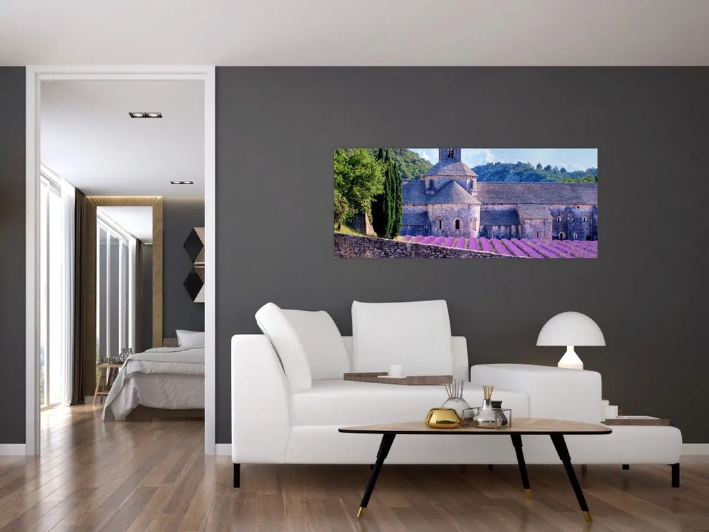 Tablou - Câmp de lavandă (120x50 cm)