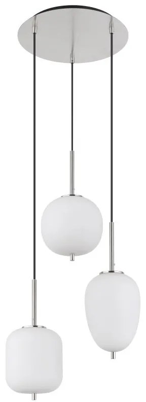 Lustra 3L design modern Blacky I nichel mat