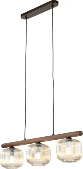 Candelabru pe cablu SALVIA 3xE14/10W/230V maro/maro fumuriu