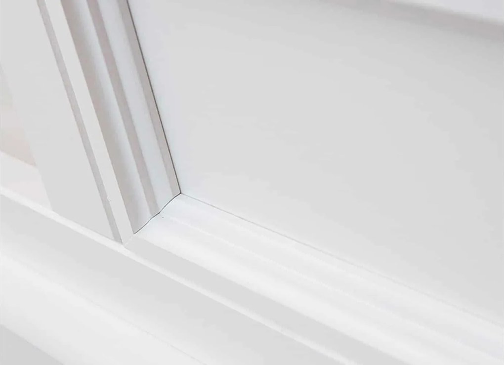 Dulap lemn masiv alb Linea, 203 × 65 × 190 cm