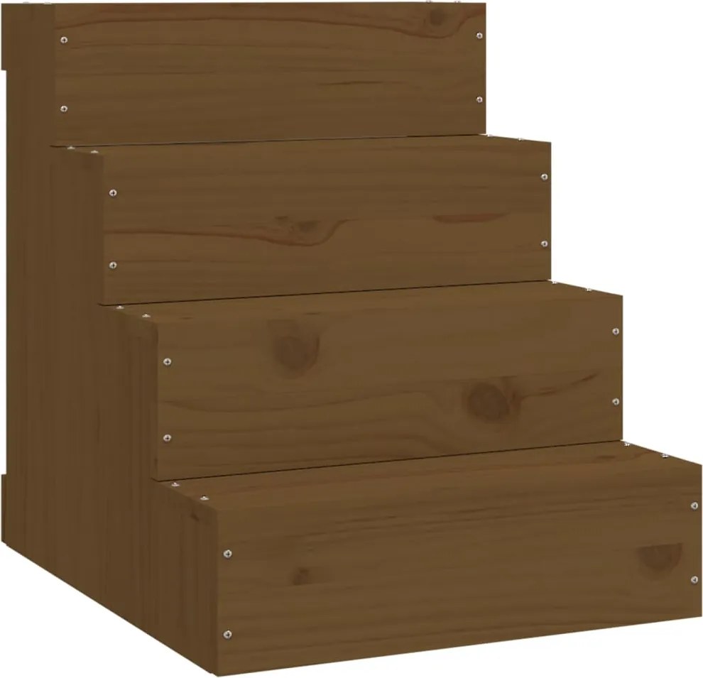 vidaXL Scară animale companie maro miere 40x49x47 cm lemn masiv pin