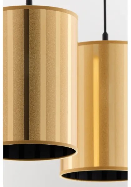 Jupiter 2091 - Lustru suspendat pe cablu CORTINA 2xE27/15W/230V, auriu/negru