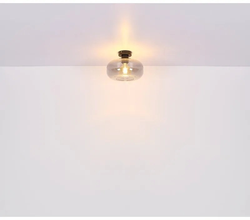 Plafoniera design modern Giuseppe negru, fumuriu