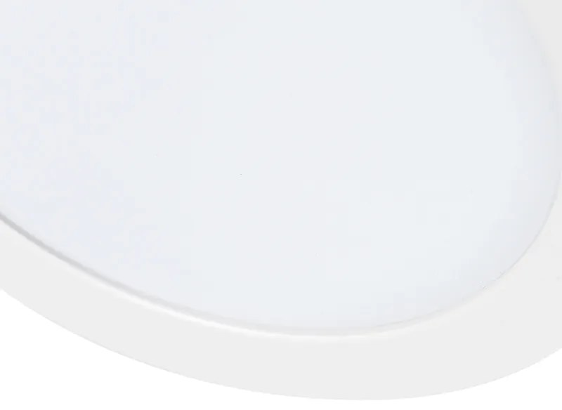 Spotlight îngropat sau montat pe suprafață alb 18 cm inclusiv LED cu dimmer 3 trepte la cald - Trans