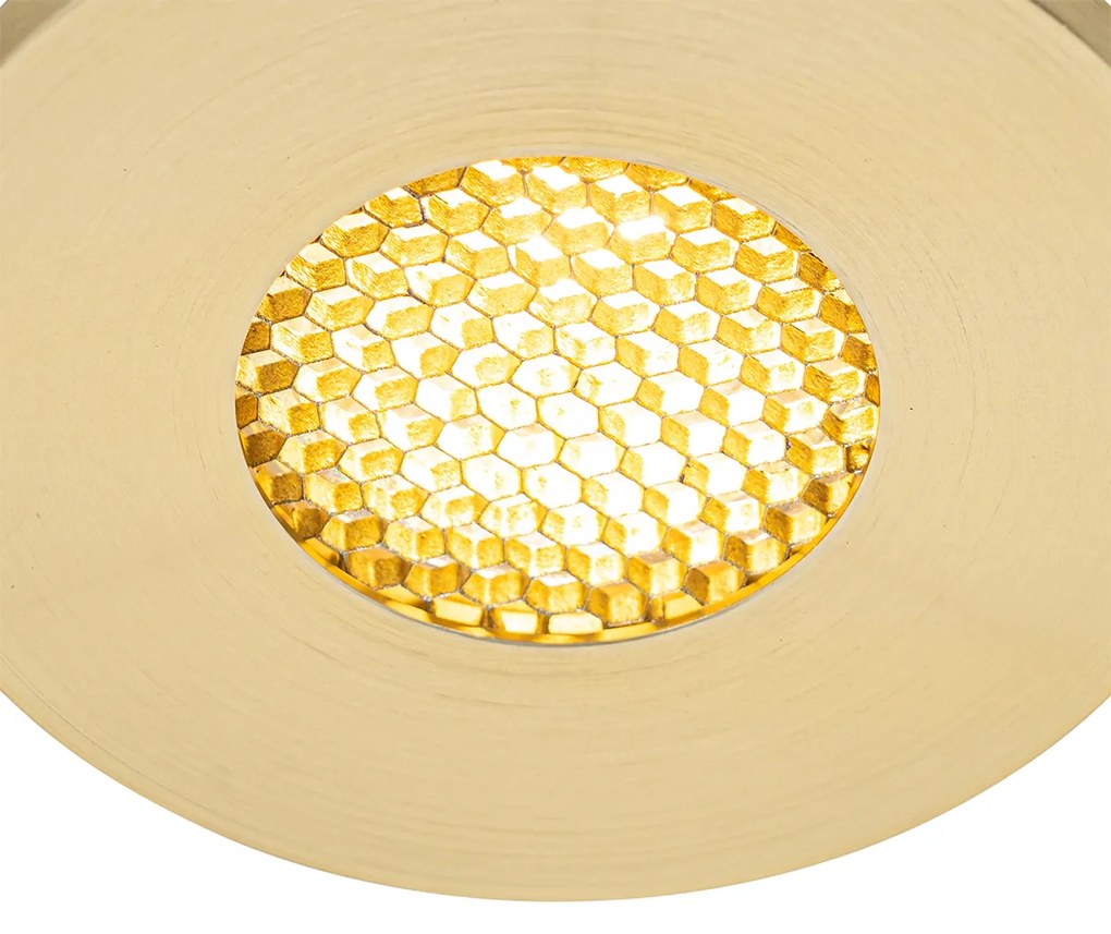 Set de 6 spoturi încastrate moderne pentru baie, aurii, IP54 - Shed Honey