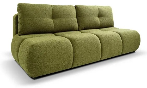 Canapea extensibilă 3 locuri cu spațiu de depozitare NUORO, verde