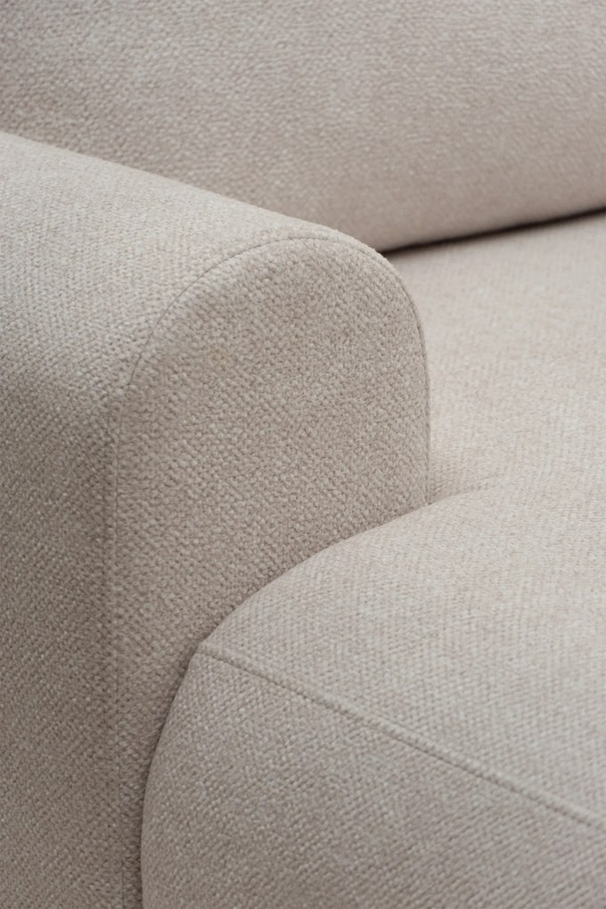 Colțar extensibil Lotulis Mini pe stânga - țesătură hidrofobă crem Blur 01