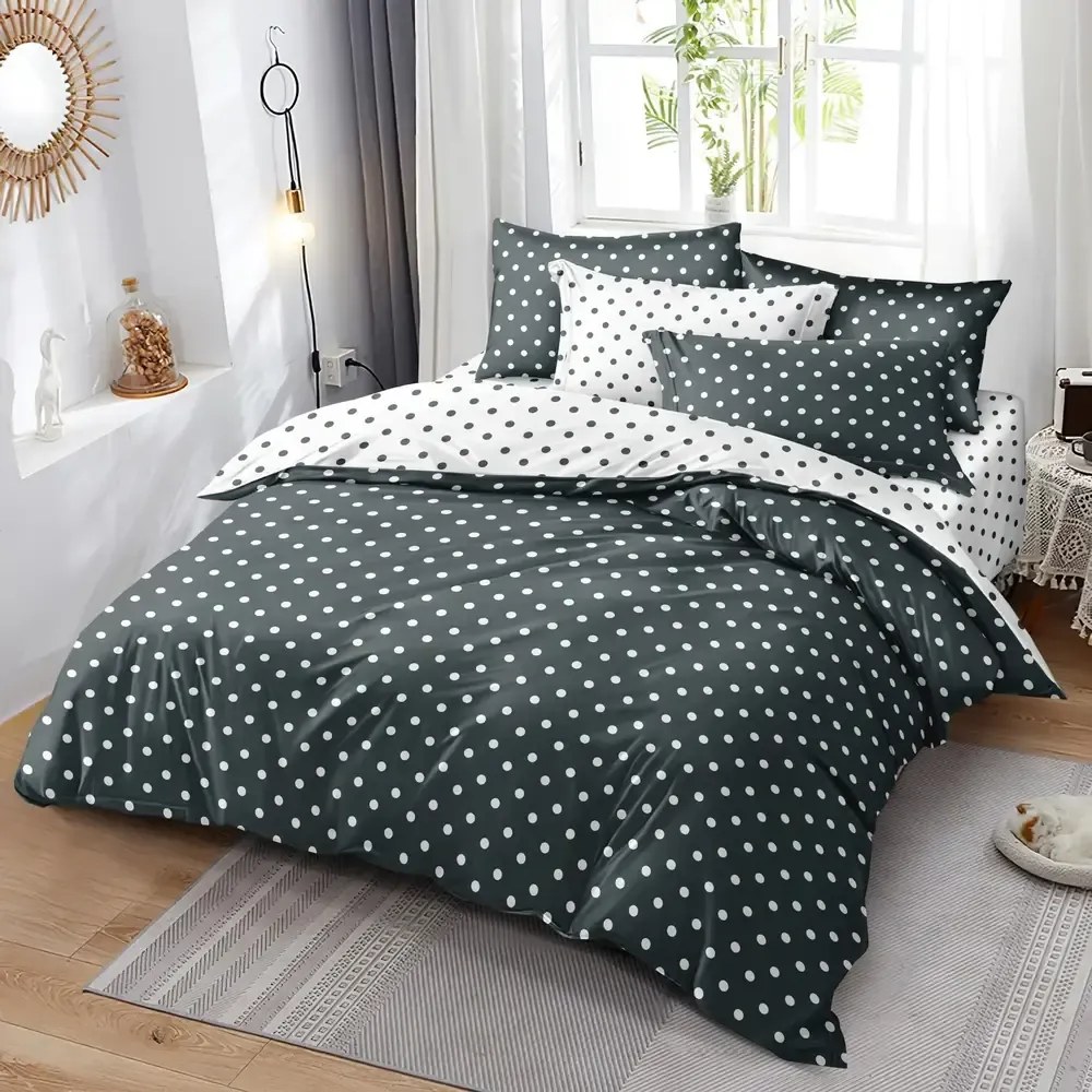 Lenjerie de pat din bumbac Colam gri