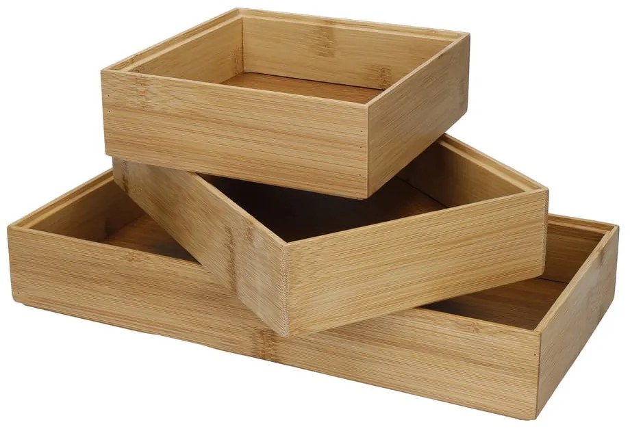 Organizatoare de sertare din bambus în set de 3 Copco - Kitchen Craft